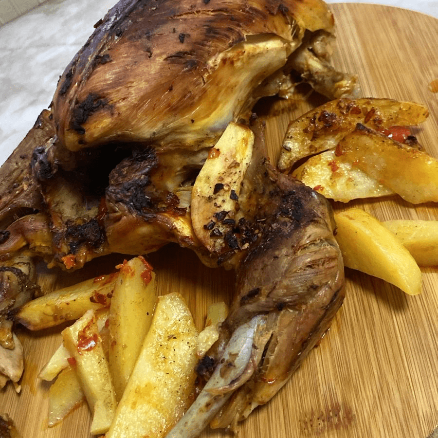 Rezept, Hähnchen mit Kartoffeln frisch zubereitet